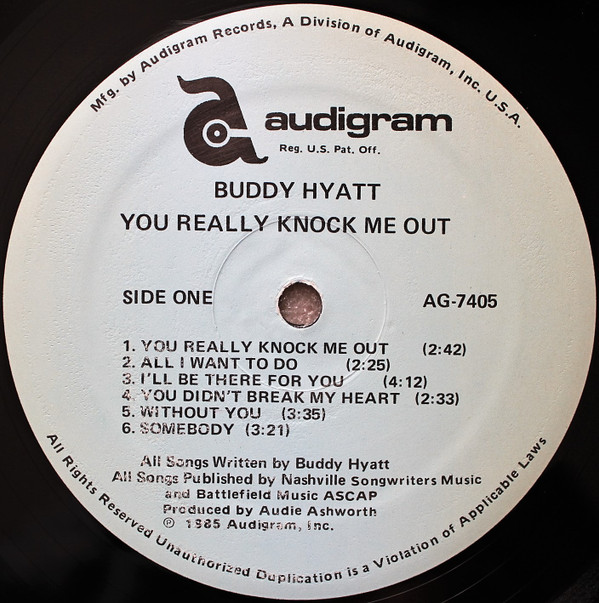 descargar álbum Buddy Hyatt - You Really Knock Me Out