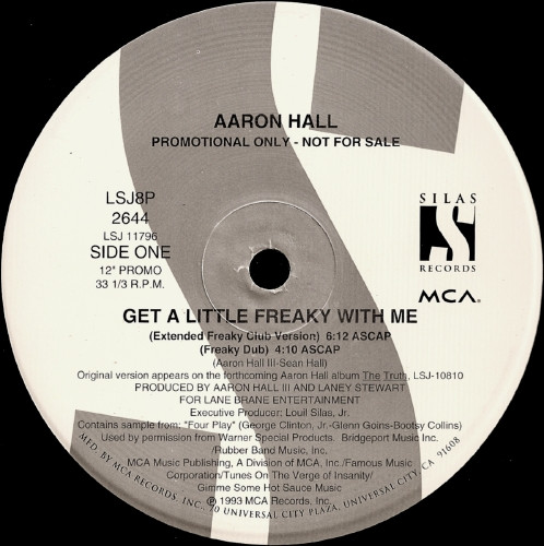 Aaron Hall – Get A Little Freaky With Me (1993, Vinyl) - Discogs