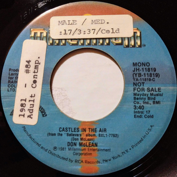 Don McLean – Castles In The Air (1981, Vinyl) - Discogs