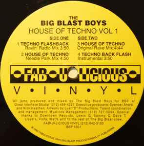 Big Blast Boys - House Of Techno Vol. 1 album cover