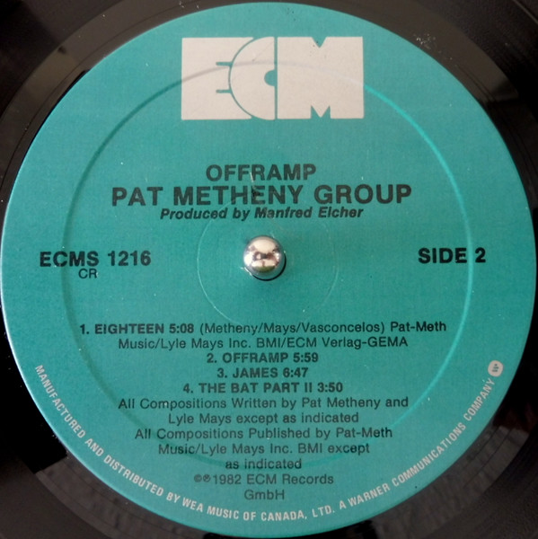 Pat Metheny Group - Offramp | ECM Records (ECMS 1216) - 4