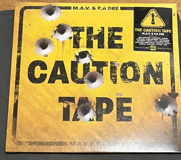 M.A.V. x P.A Dre – The Caution Tape (2022, Yellow Splatter, Vinyl
