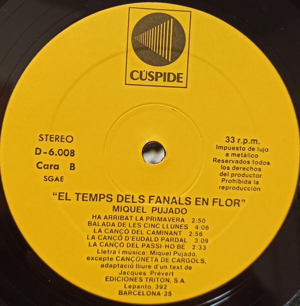 ladda ner album Miquel Pujadó - El Temps Dels Fanals En Flor