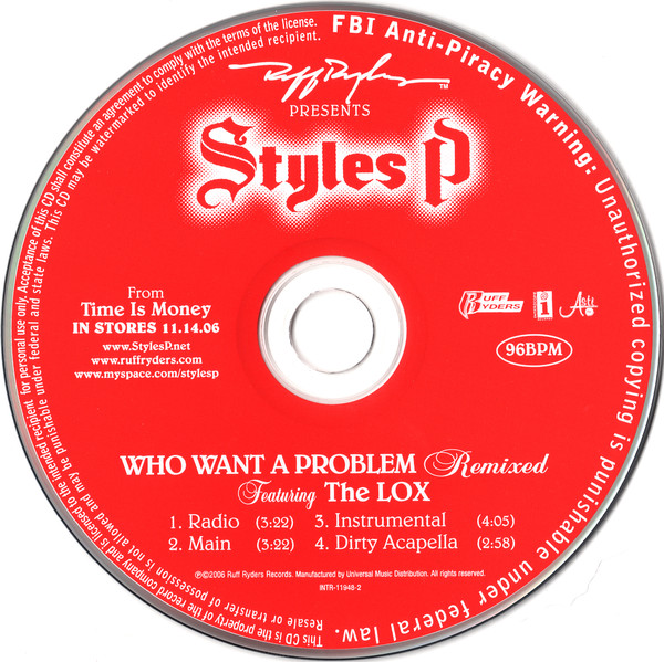 télécharger l'album Ruff Ryders Presents Styles P Featuring The Lox - Who Want A Problem Remixed