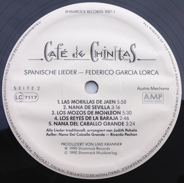 télécharger l'album Cafe De Chinitas - Spanische Lieder Federico Garcia Lorca