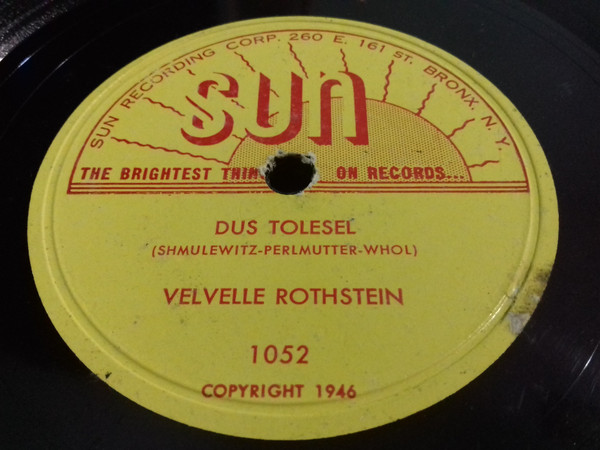 last ned album Velvele Rothstein - Gott Un Zein Mishpt Is Gerecht Dus Tolesel