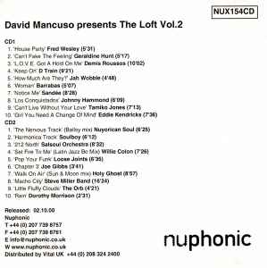 David Mancuso – The Loft Vol. 2 (2000, CDr) - Discogs