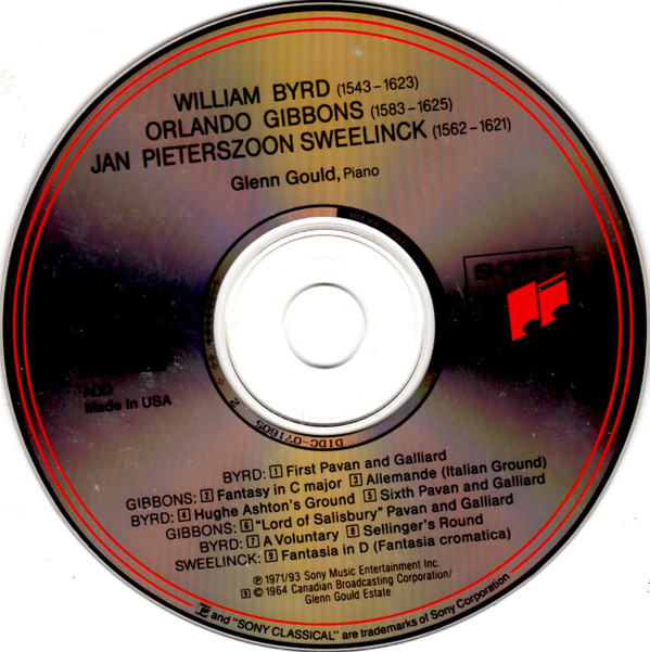 descargar álbum Glenn Gould William Byrd, Orlando Gibbons - Consort Of Musicke By William Byrd And Orlando GibbonsSweelinck Fantasia In D