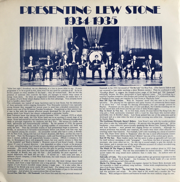 baixar álbum Lew Stone - Presenting Lew Stone 1934 1935