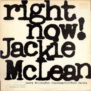 Jackie McLean - Right Now! album cover