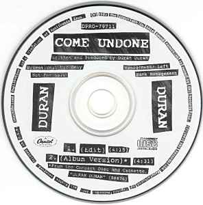 Duran Duran – Come Undone (1993, CD) - Discogs