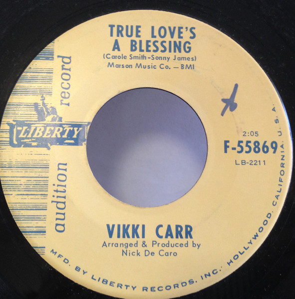 Vikki Carr – True Love's A Blessing (1966, Vinyl) - Discogs