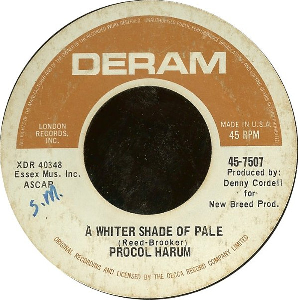 verbergen vervorming dam Procol Harum – A Whiter Shade Of Pale / Lime Street Blues (1967, Shelley  Pressing, Vinyl) - Discogs