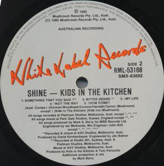 Kids In The Kitchen - Shine | White Label Records (RML 53168) - 4