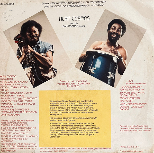 descargar álbum Alan Cosmos And His BamBaara Soundz - Sunshine Music For Your Pleasure