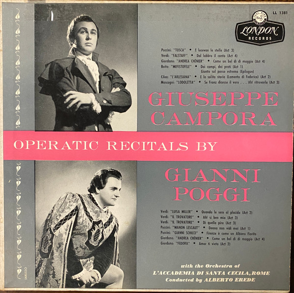 Giuseppe Campora And Gianni Poggi – Operatic Recitals By Giuseppe 