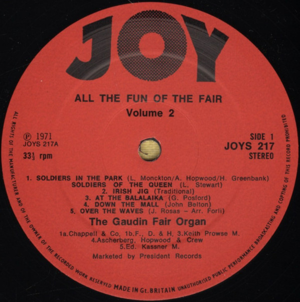 télécharger l'album The Gaudin Fair Organ - All The Fun Of The Fair Volume Two