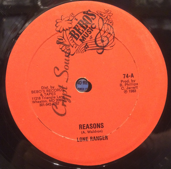 Lone Ranger – Reasons / Learn To Drive (1983, Red Label, Vinyl