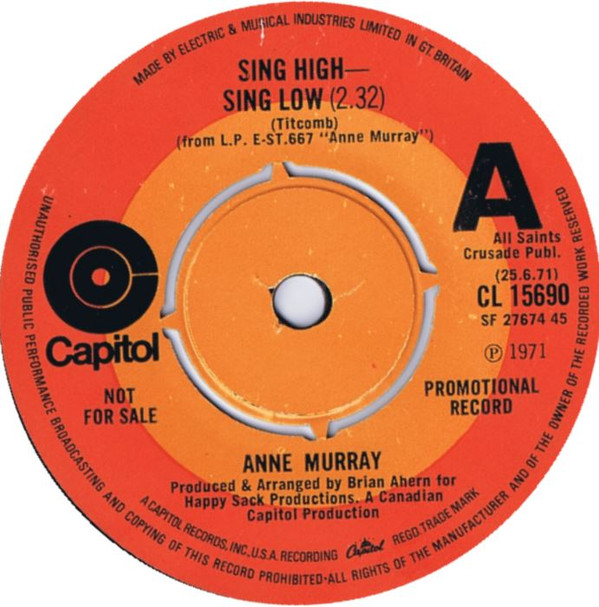 ladda ner album Anne Murray - Sing High Sing Low It Takes Time