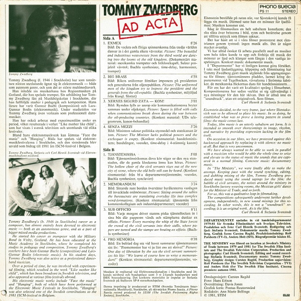 last ned album Tommy Zwedberg - Ad Acta Dokumentär Musik