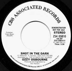 Ozzy Osbourne - Shot In The Dark album cover