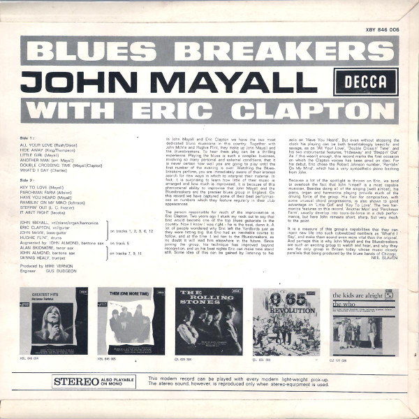 télécharger l'album Download John Mayall & Eric Clapton - The Bluesbreakers album