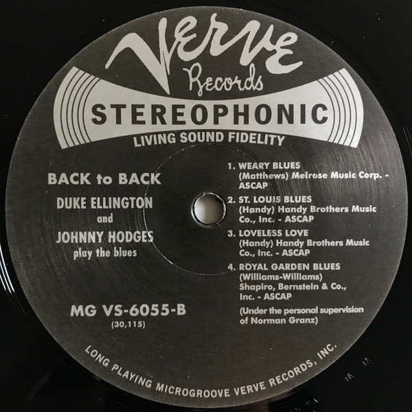 Duke Ellington And Johnny Hodges - Back To Back (Duke Ellington And Johnny Hodges Play The Blues) | Speakers Corner Records (6055) - 4