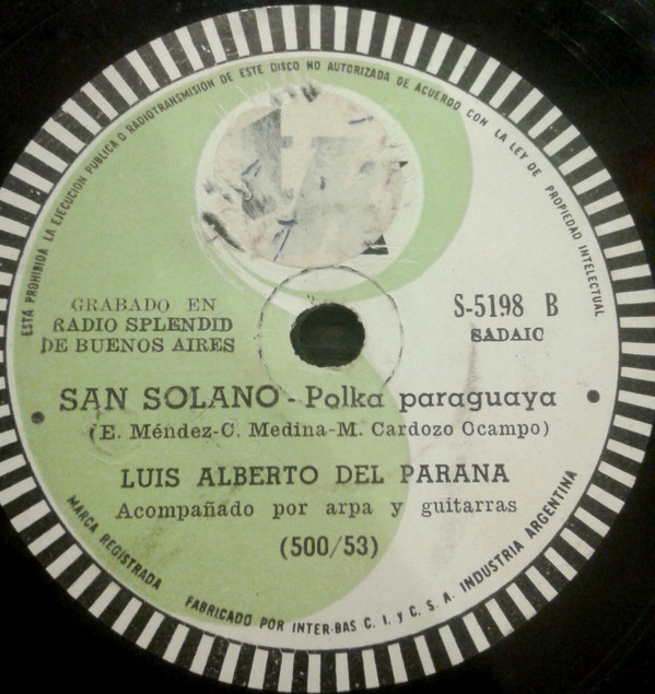 last ned album Luis Alberto Del Parana - La Canción Del Labriego Cocue Yara Purajhei San Solano