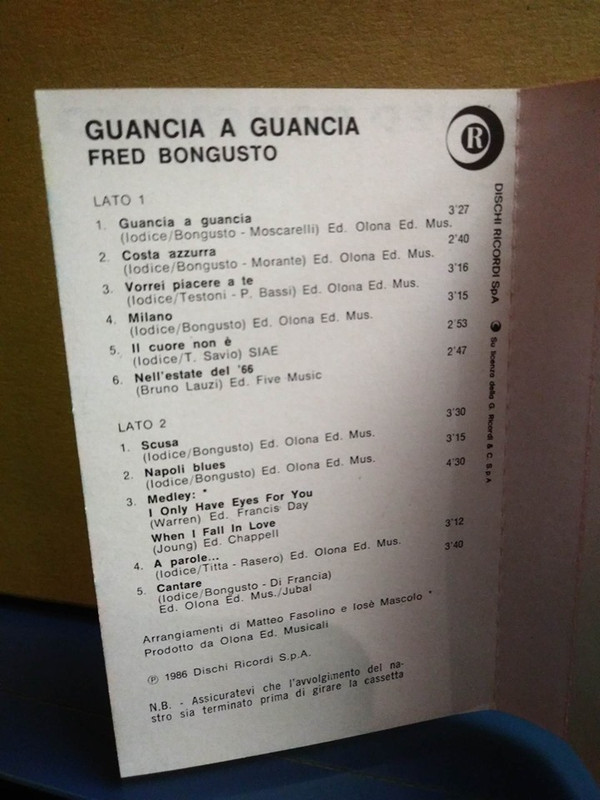 ladda ner album Fred Bongusto - Guancia A Guancia