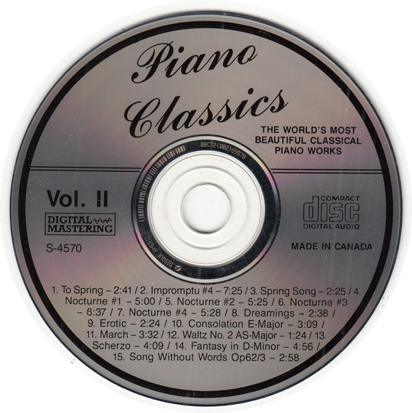 télécharger l'album Unknown Artist - Piano classics Vol II