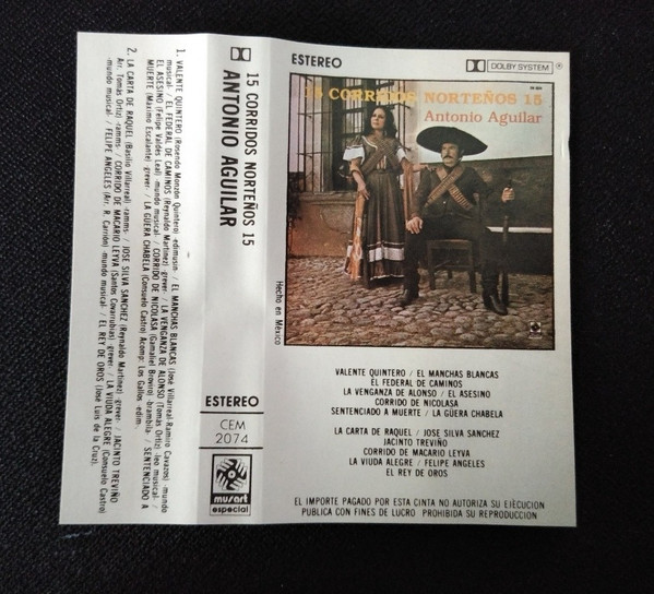 Antonio Aguilar – 15 Corridos Norteños 15 (1988, Dolby System 