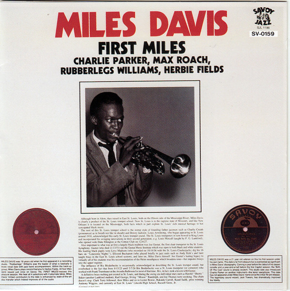Miles Davis – First Miles (1988, Vinyl) - Discogs