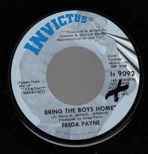 Freda Payne - Bring The Boys Home / I Shall Not Be Moved album cover