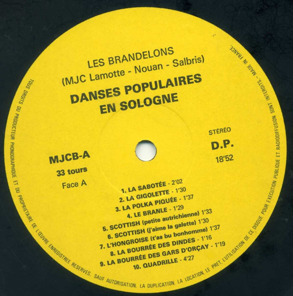 Album herunterladen Les Brandelons - En Sologne Danses Et Chants Populaires