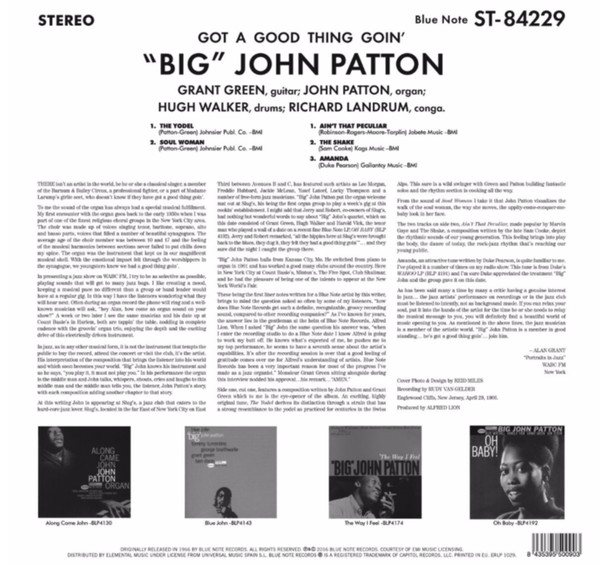 Big John Patton – Got A Good Thing Goin' (2016, 180g, Vinyl) - Discogs