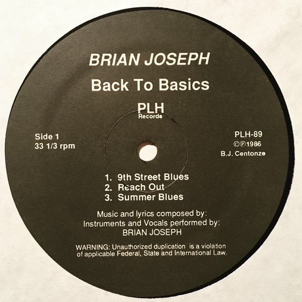 ladda ner album Brian Joseph - Back To Basics