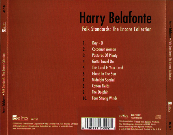 baixar álbum Harry Belafonte - Folk Standards The Encore Collection