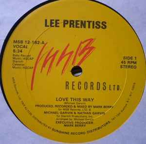 Lee Prentiss - Love This Way album cover