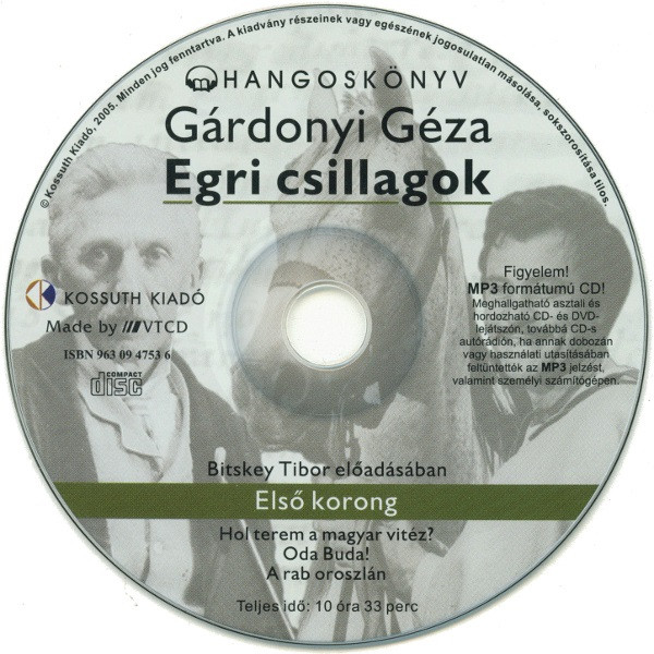 télécharger l'album Gárdonyi Géza - Egri Csillagok Hangoskönyv