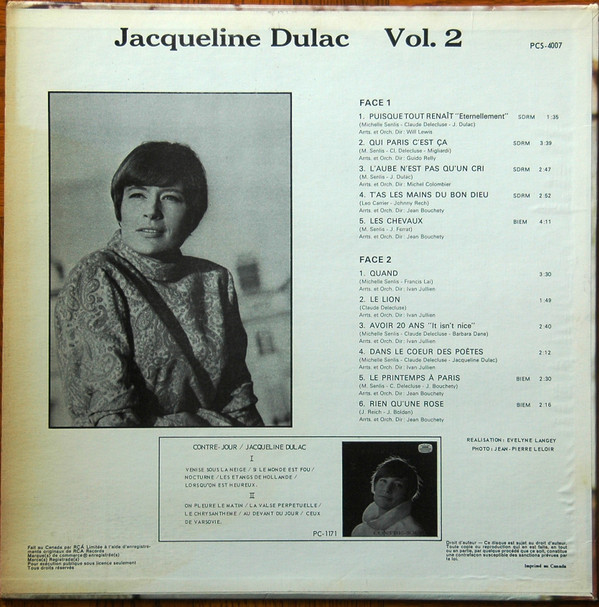 télécharger l'album Jacqueline Dulac - Vol 2 Le Lion