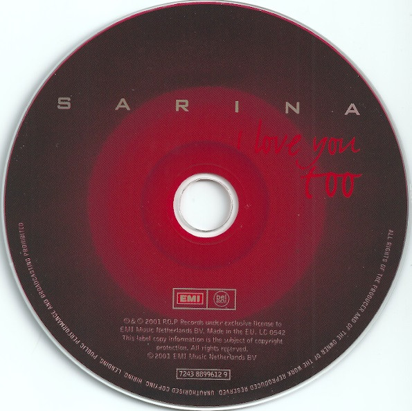télécharger l'album Sarina - I Love You Too