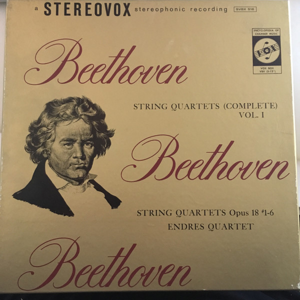 télécharger l'album Beethoven, Endres Quartet - Ludwig van Beethoven String Quartets Complete Vol 1 Opus 18 1 6