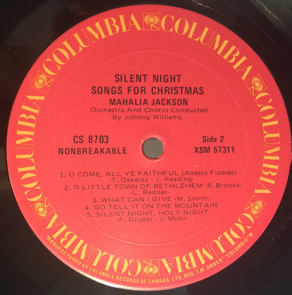 Mahalia Jackson - Silent Night - Songs For Christmas | Columbia (CS 8703) - 4