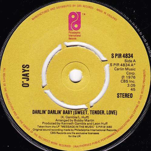 O'Jays – Darlin' Darlin' Baby (Sweet, Tender, Love) (1976, Vinyl 