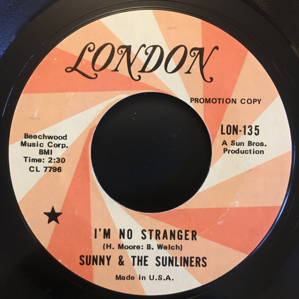 Sunny & The Sunliners – I'm No Stranger / When It Rains (Vinyl 
