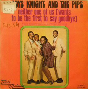 GLADYS KNIGHT and the PIPS  Neither of us wants to be the forst to say goodbye 7 wall clock     Upcycled vinyl