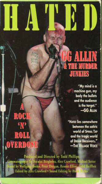 GG Allin & The Murder Junkies – Hated (1998, VHS) - Discogs