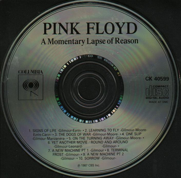 Pink Floyd - A Momentary Lapse Of Reason | Columbia (CK 40599) - 3