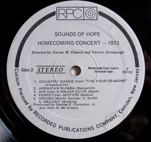 télécharger l'album Sounds Of Hope - Homecoming Concert 1973