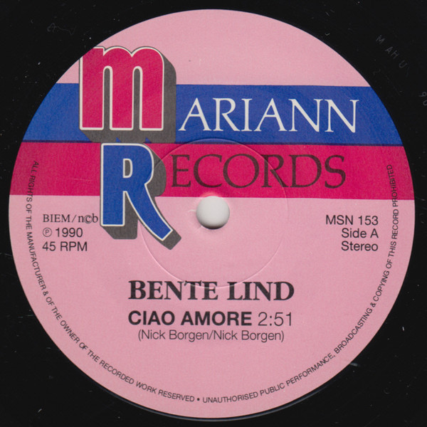 lataa albumi Bente Lind - Ciao Amore